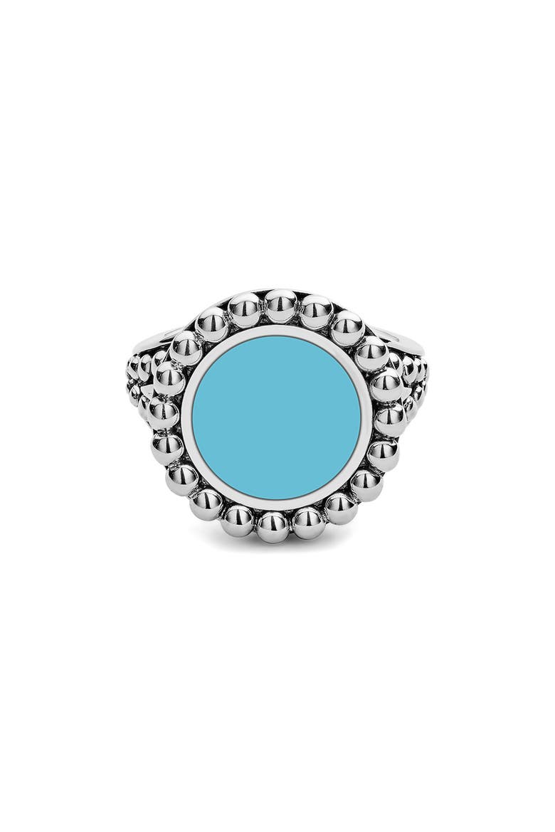 Maya Ceramic Ring, Alternate, color, SILVER/ BLUE