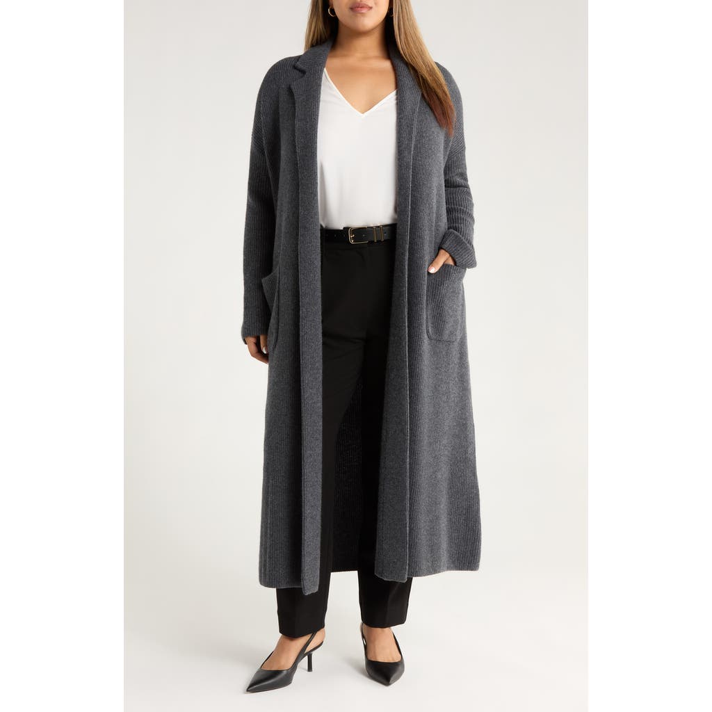 Nordstrom Wool & Cashmere Sweater Coat In Gray