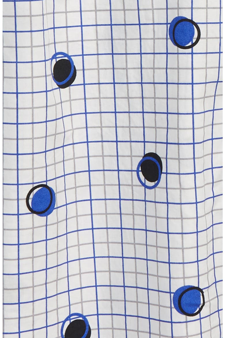 Kids' Print Camp Shirt, Alternate, color, IVORY CLOUD GRID DOT