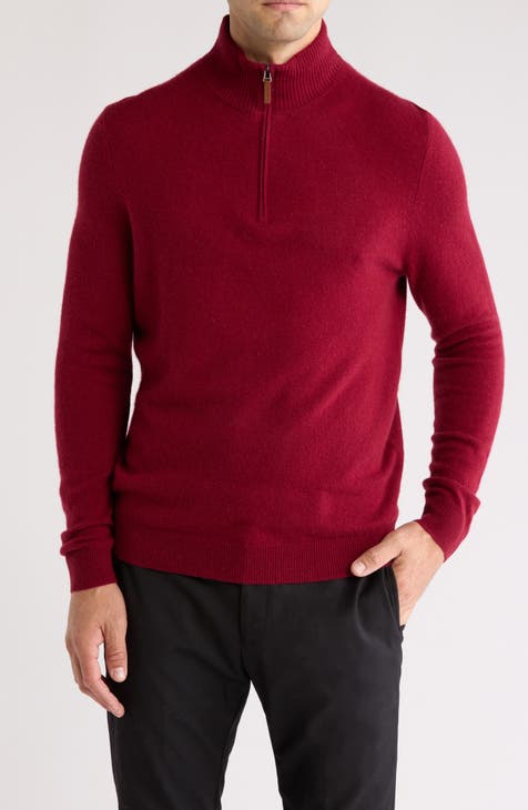 Mens hotsell Cashmere Quarter Zip Pullover Sweater Nordstrom