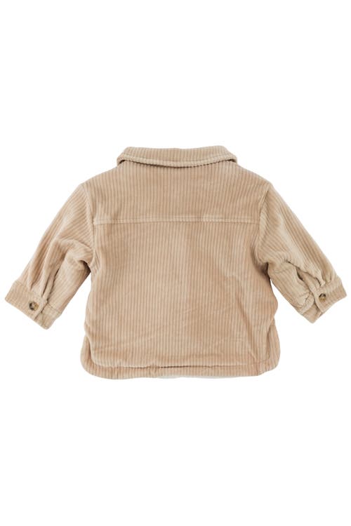 Oh Baby ! Corduroy With Snowdrift Shacket In Sand