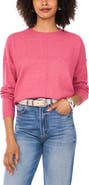Vince Camuto Exposed Seam Crewneck Sweater