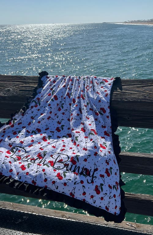 Beach Bunny Swimwear Dot Beach Towel In Cherry Dot