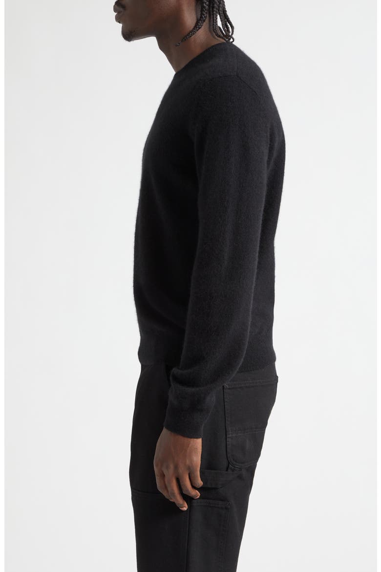 Mini Cashmere Crewneck Sweater, Alternate, color, BLACK