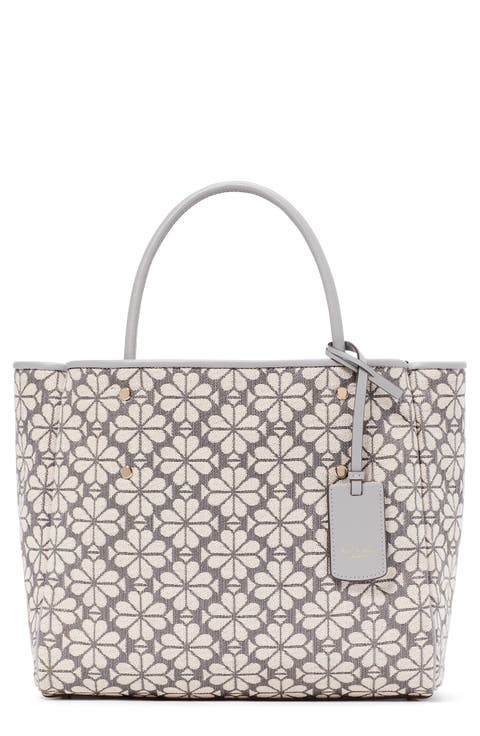 spade flower jacquard tote