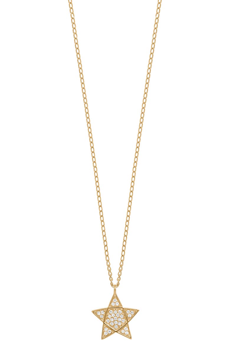 Bony Levy Pavé Diamond Star Pendant Necklace - 0.08ct., Main, color, 18K Yellow Gold