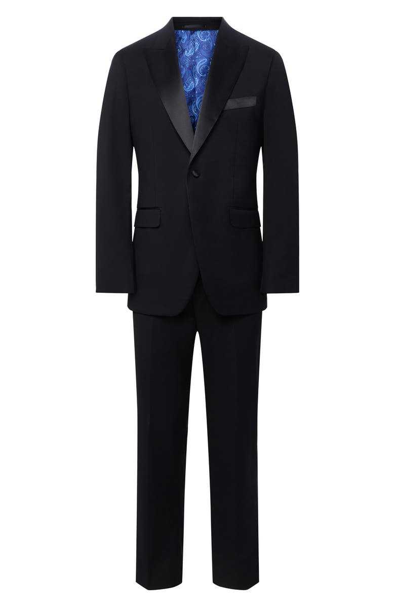 Alton Lane Performance Tailored Fit Tuxedo, Alternate, color, Raven Black