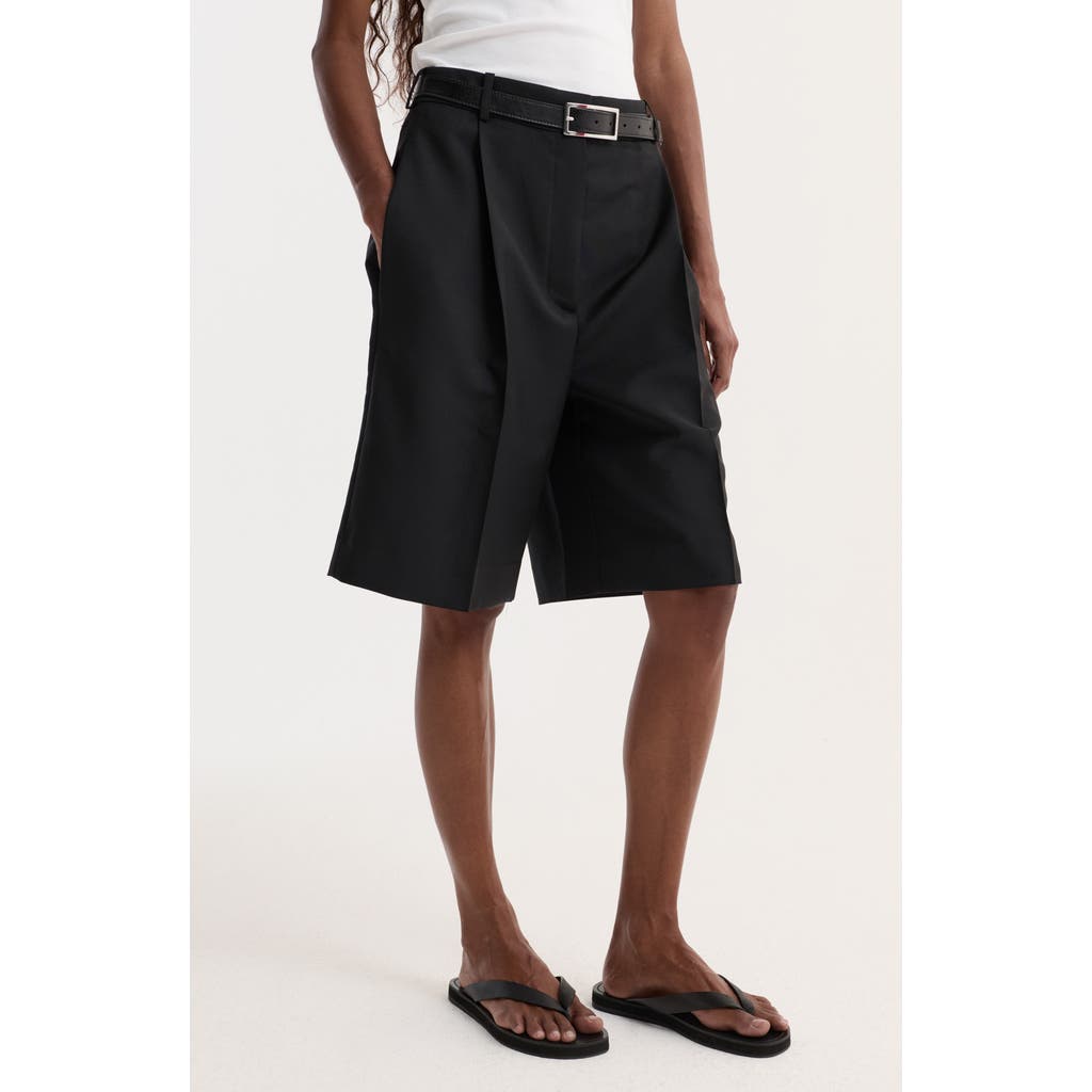 Rohe Róhe Tailored Wool & Mohair Shorts In Black