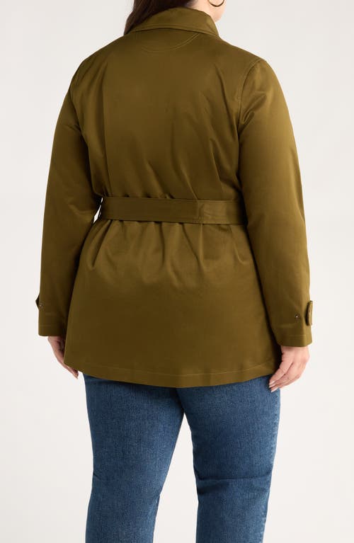 Caslonr Caslon(r) Utility Cotton Trench Coat In Green