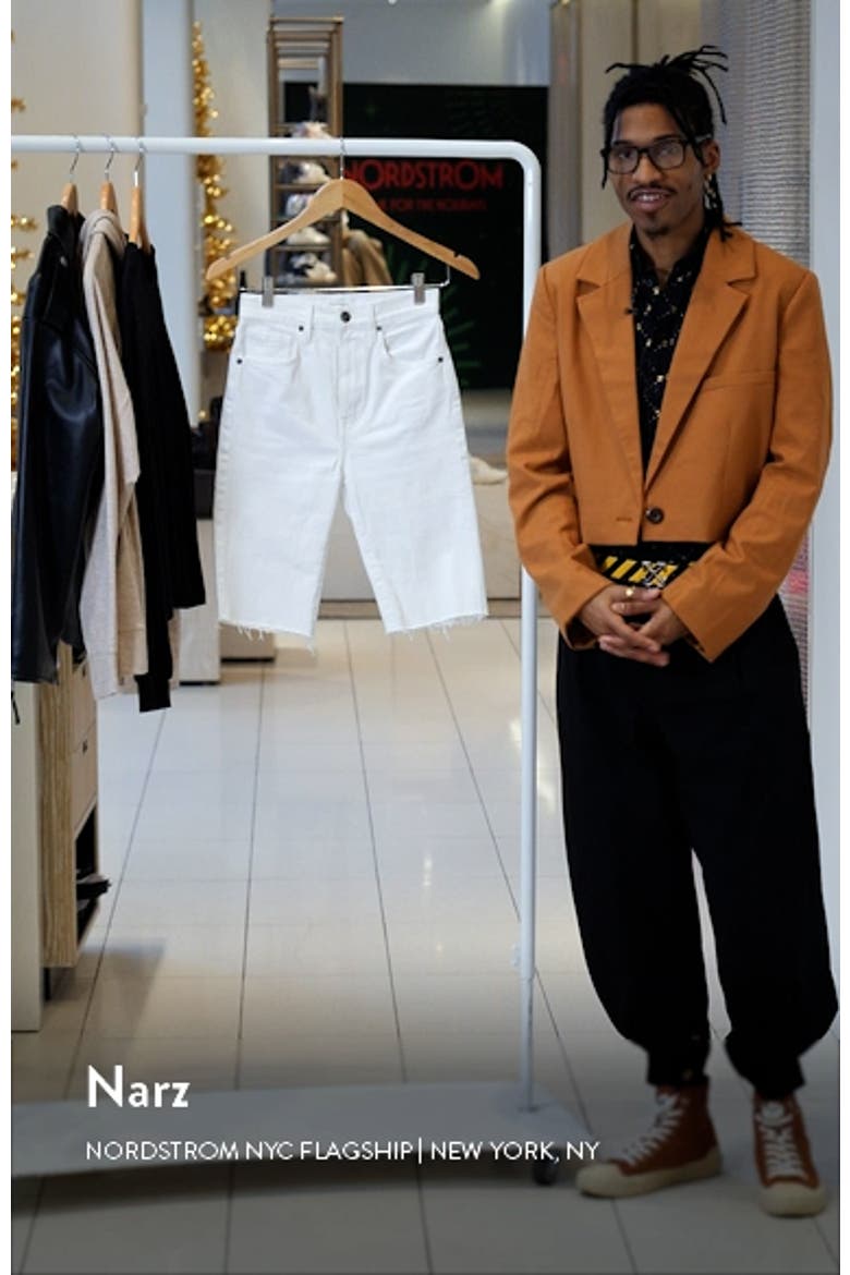Le Vintage High Waist Raw Edge Bermuda Shorts video