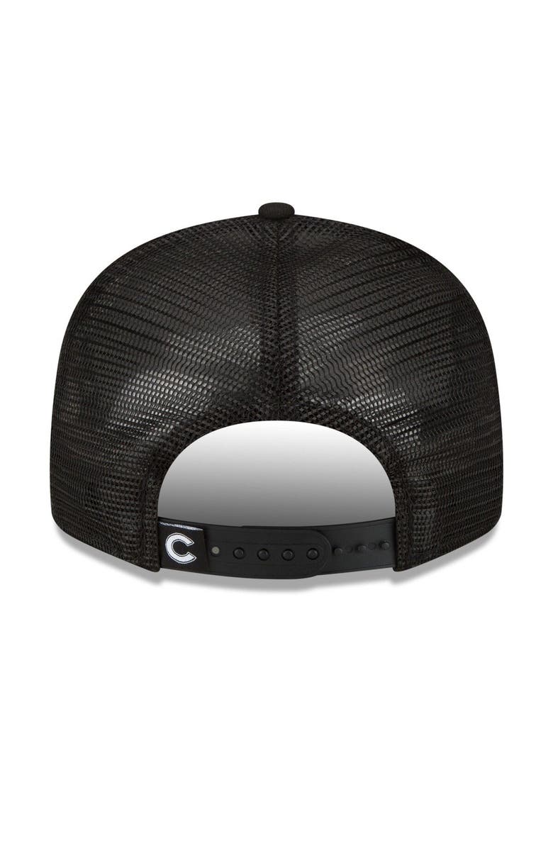 New Era Men's New Era Black Chicago Cubs Street Trucker 9FIFTY Snapback Hat, Alternate, color, 
