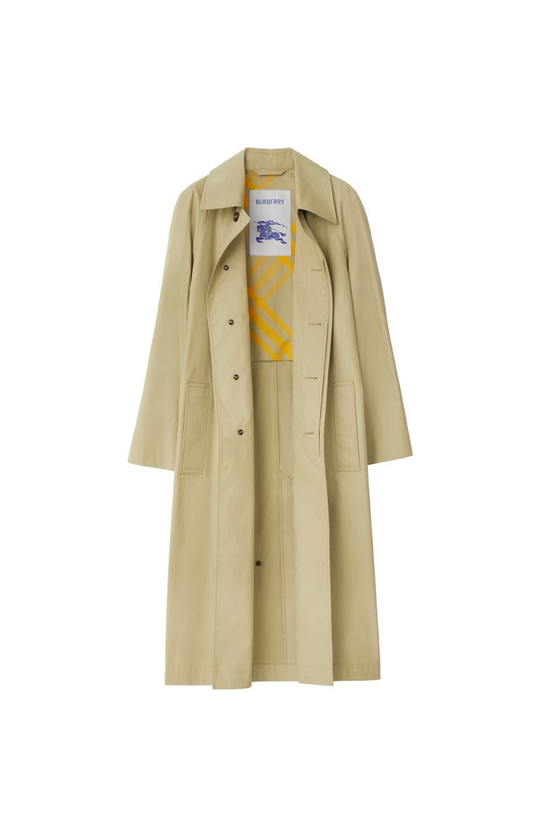 Burberry Long Gabardine Bradford Car Coat, Alternate, color, 