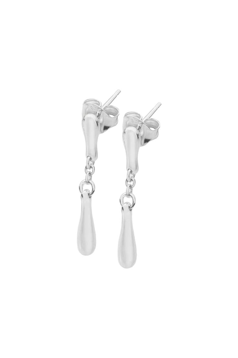 Falling Drop Earrings, Main, color, Sterling Silver