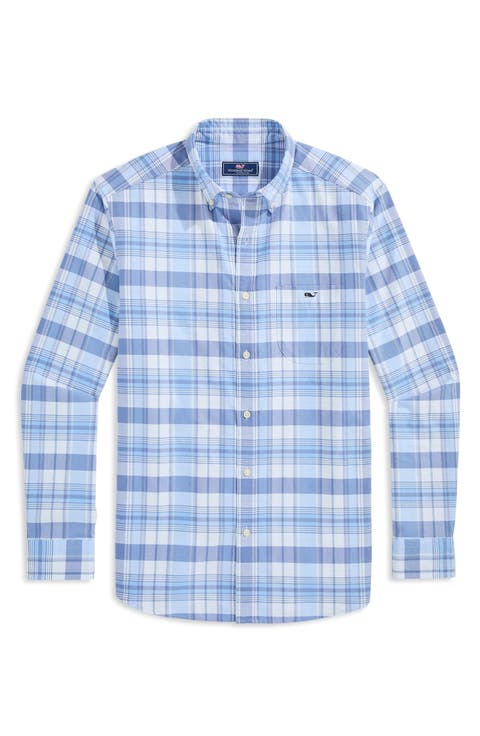 Plaid Long Sleeve Oxford Shirt