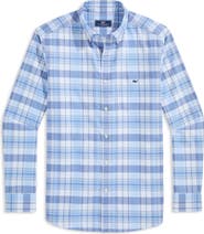 vineyard vines Plaid Long Sleeve Oxford Shirt