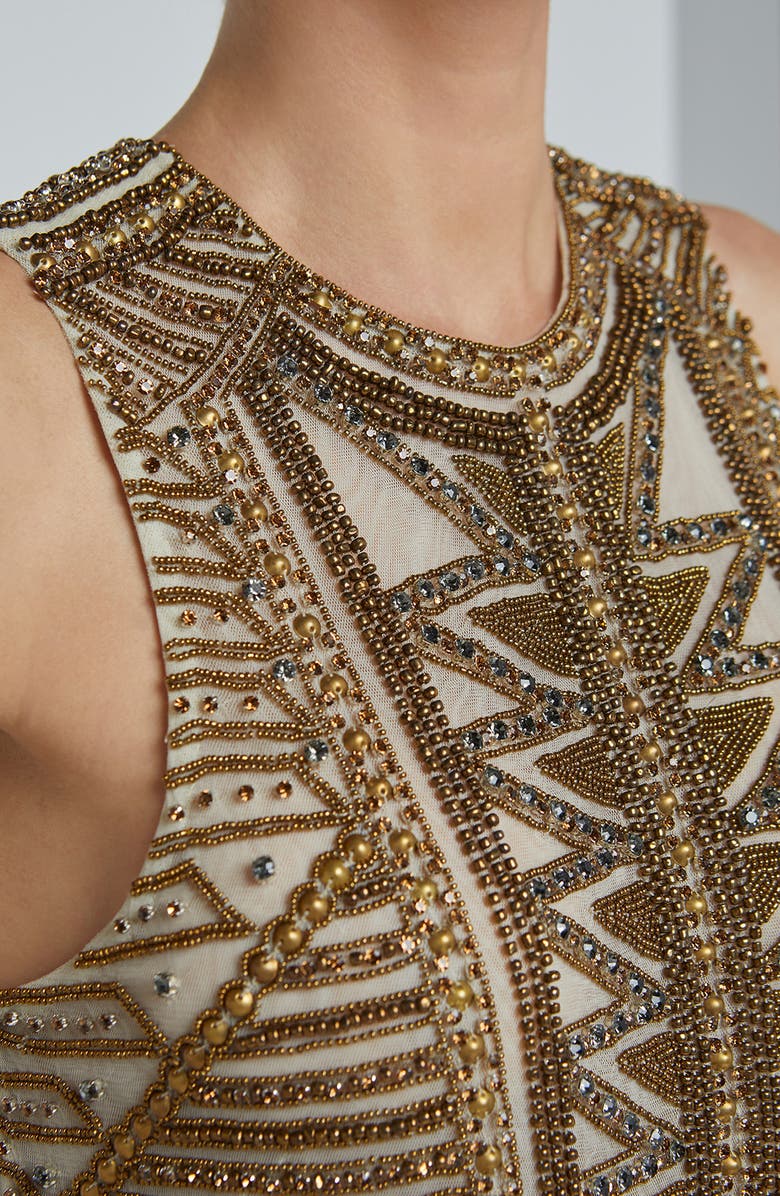 L'AGENCE Kienna Embellished Sleeveless Top, Alternate, color, Parchment