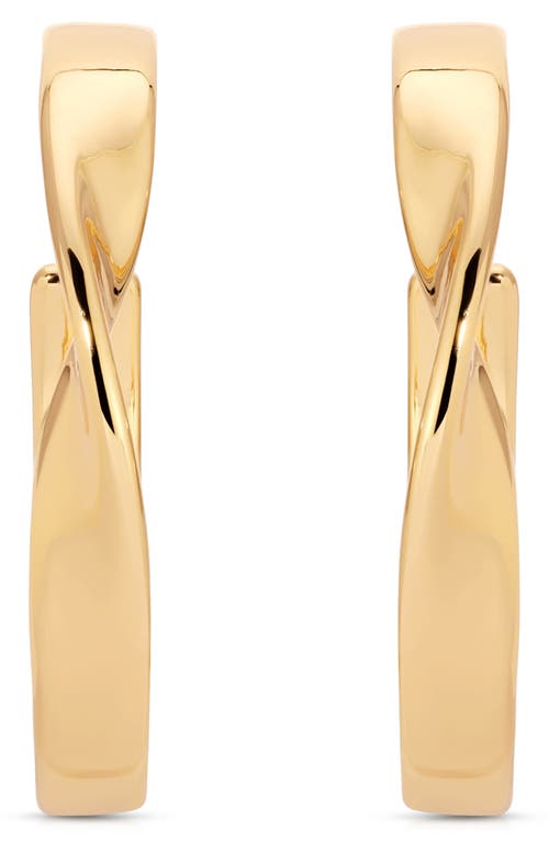 Ettika Heirloom Twist Medium Hoops Earrings In Gold