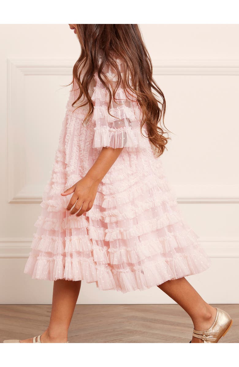 Needle & Thread La Vie En Rose Kids Dress, Alternate, color, Peony Pink/Cream