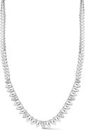 GLAZE JEWELRY Rhodium Plated Cubic Zirconia Teardrop Tennis Necklace