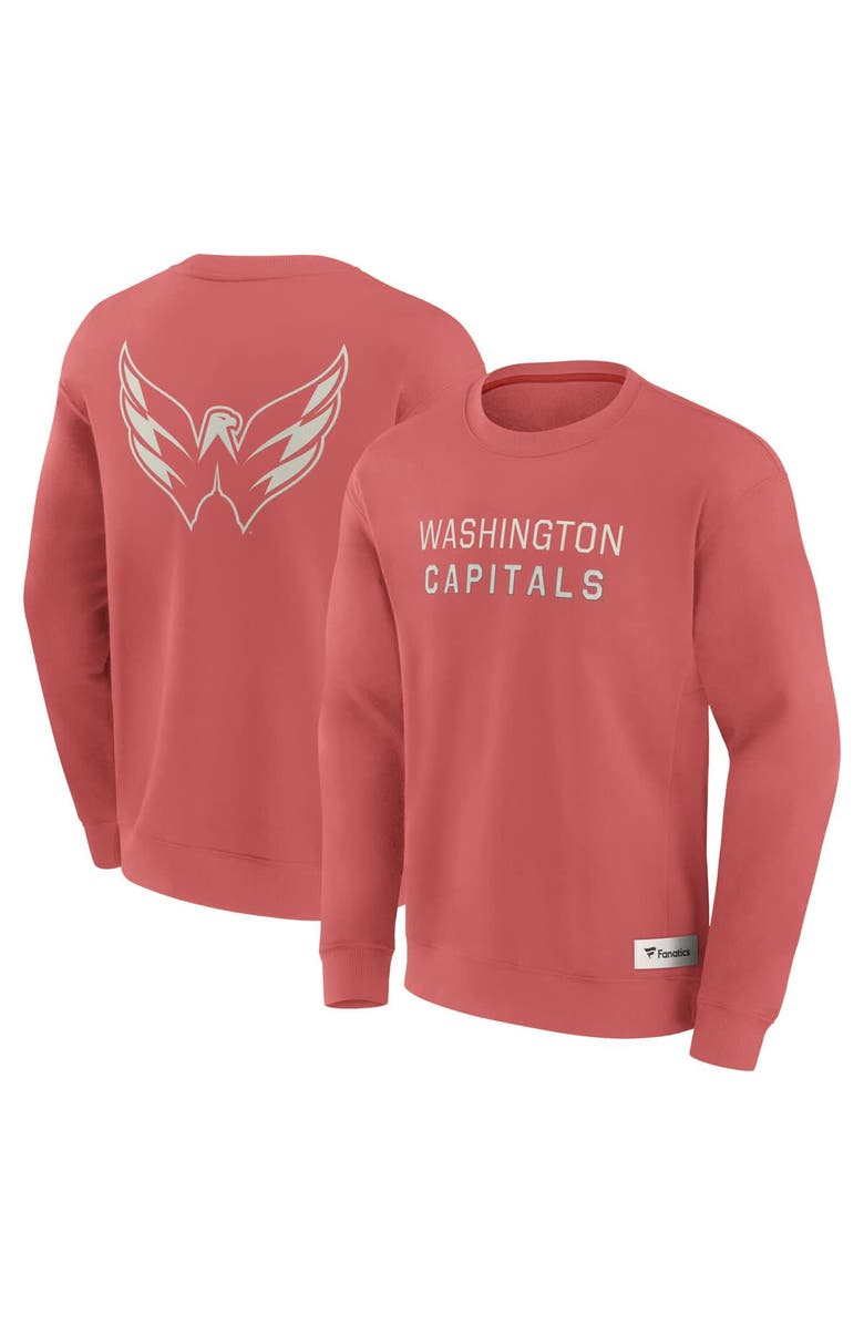 FANATICS Men's Fanatics Red Washington Capitals Elements Future Ground Lettering Pullover Sweatshirt, Main, color, Red