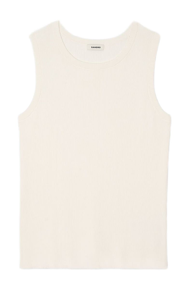 SANDRO Rib knit vest top, Alternate, color, 