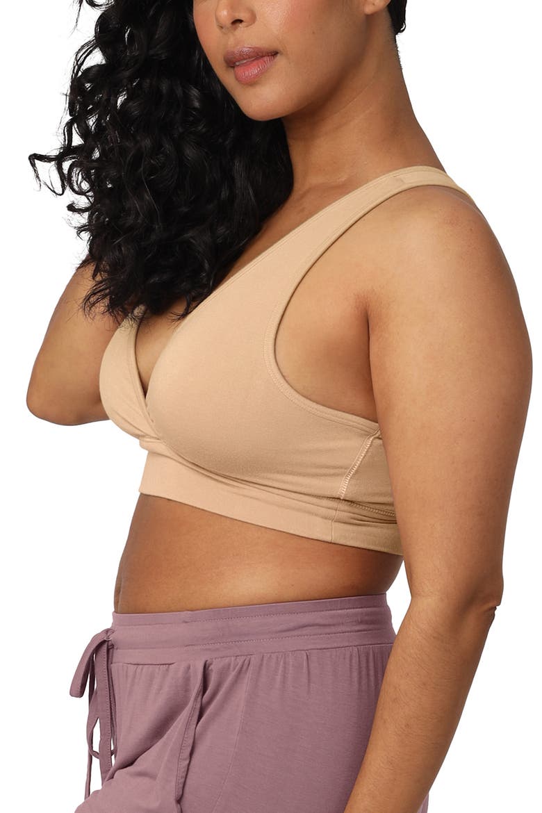 Busty French Terry Racerback Nursing & Sleep Bra - Fits Sizes 30E-46H, Alternate, color, BEIGE