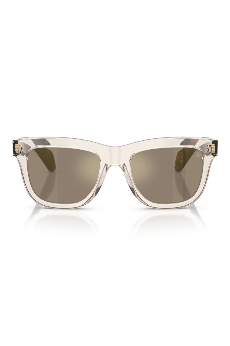Bronzz 52mm Pillow Sunglasses, Main, color, BUTTER / MIRROR GOLD