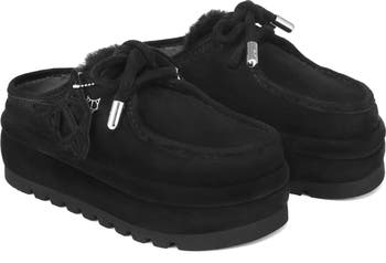 NAKED WOLFE Blizzard ミュール Naked Wolfe Blizzard Genuine Shearling Platform Clog (Women