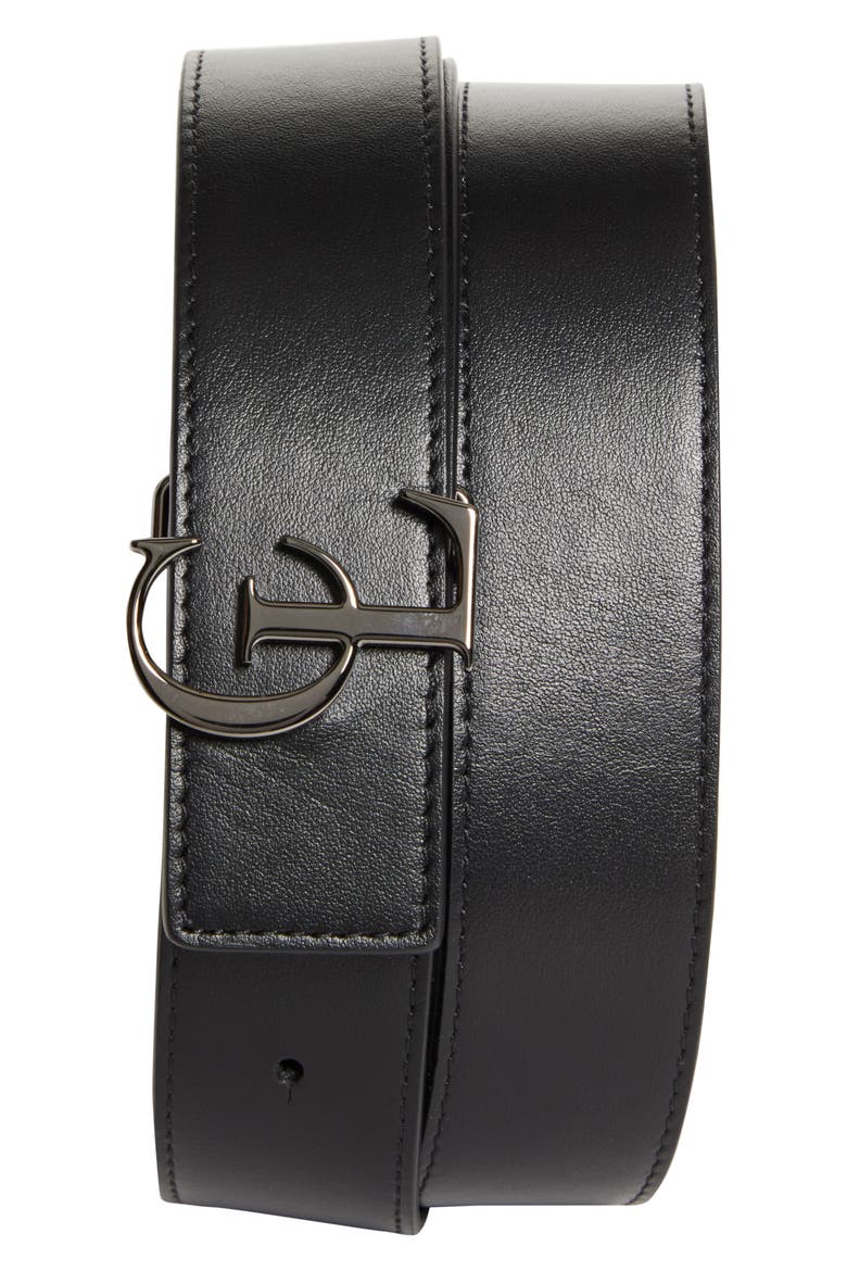 CL Reversible Leather Belt, Main, color, BLACK/ CAFE/ GUN METAL