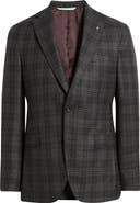 Jack Victor Midland Contemporary Fit Plaid Wool & Silk Blend Sport Coat