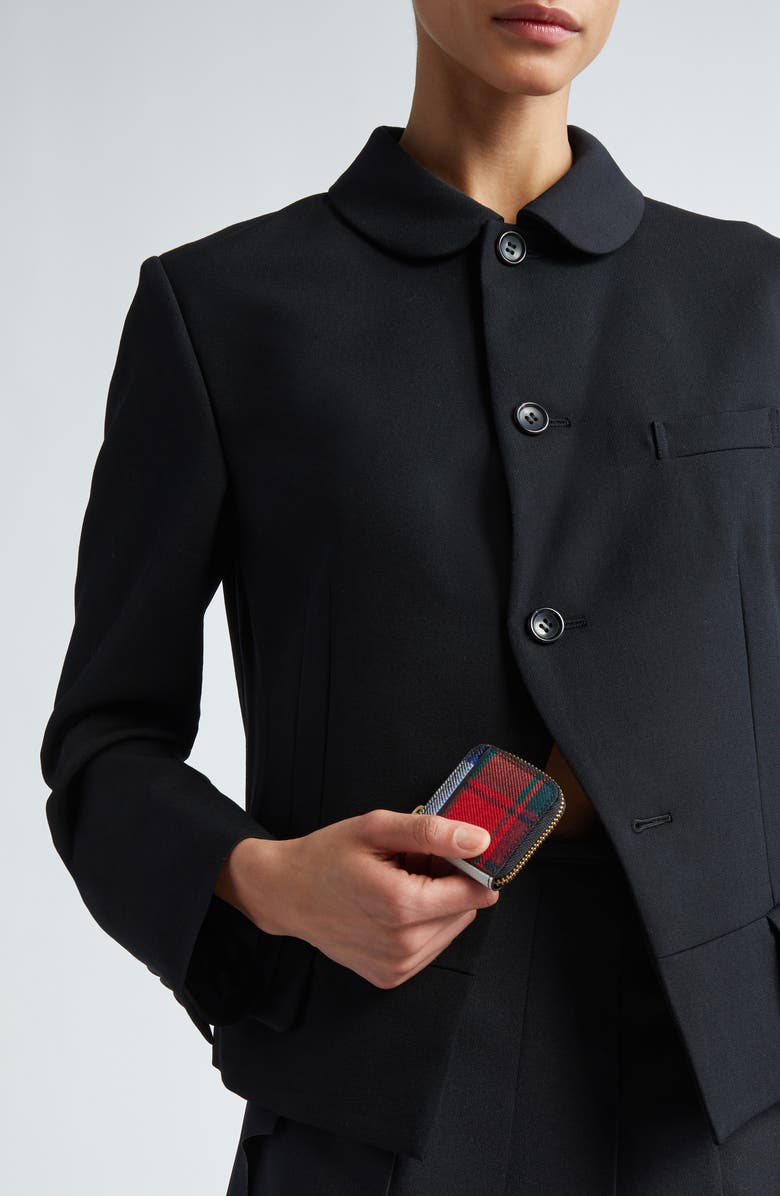 Comme des Garçons Wallets Tartan Patchwork Zip Wallet, Alternate, color, Red