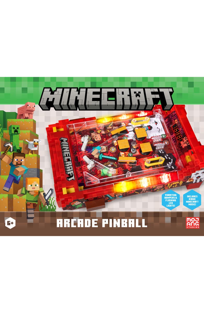 MINECRAFT Arcade Pinball, Nether, Lights & Sounds Tabletop Game, Kids 6+, Alternate, color, Multicolored