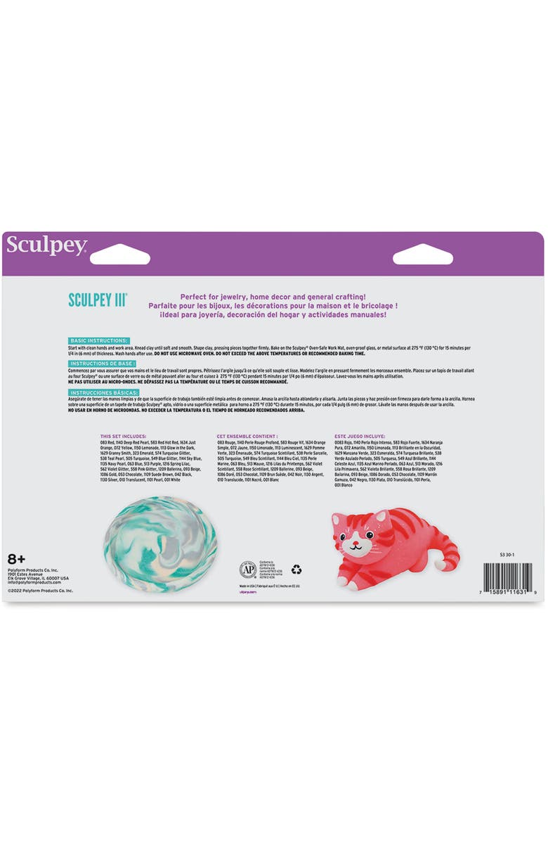 Sculpey Polymer Clay Sampler Pack (30) 1oz, Alternate, color, Multicolored