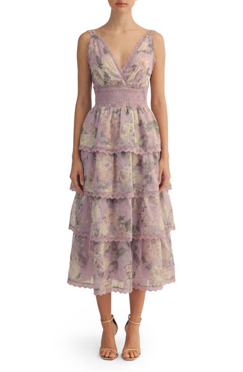 Sylvie Layered Ruffle Sleeveless Maxi Dress