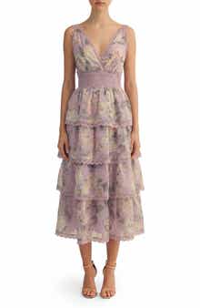 Sylvie Layered Ruffle Sleeveless Maxi Dress