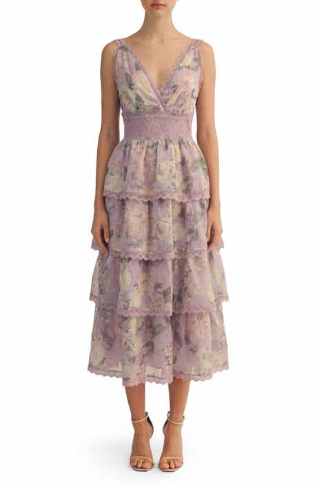 Sylvie Layered Ruffle Sleeveless Maxi Dress