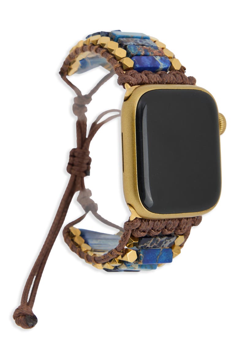 Bohemian Mixed Stone Apple Watch® Watchband, Main, color, DARK BLUE