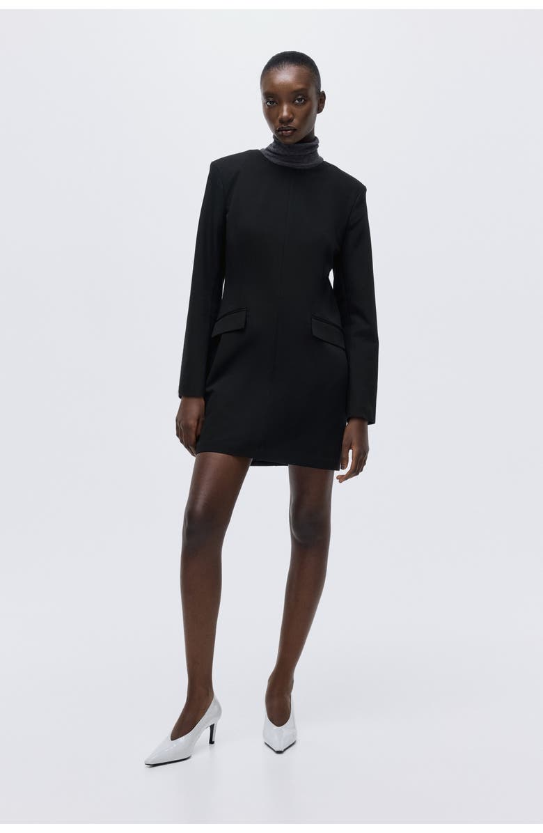 H&M Short Dress, Alternate, color, Black