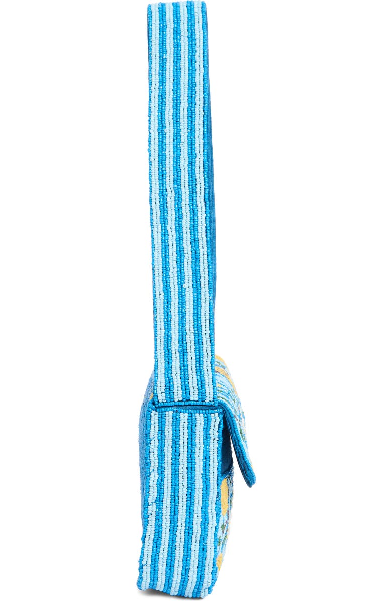 Collection XIIX Beaded Striped Lemon Shoulder Bag, Alternate, color, Blue Multi Stripe