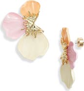 Nordstrom Flower Petal Enamel Earrings