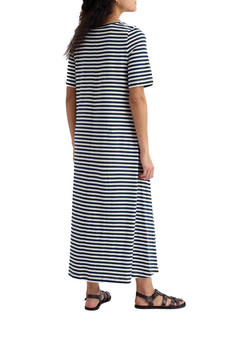 Ivey Stripe T-Shirt Dress, Alternate, color, MINI CORNISH MARITIME CHALK