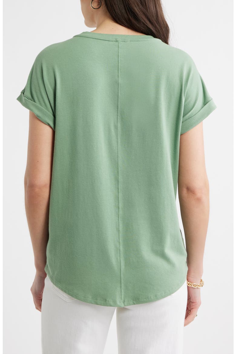 Cuff Sleeve T-Shirt, Alternate, color, GREEN HEDGE