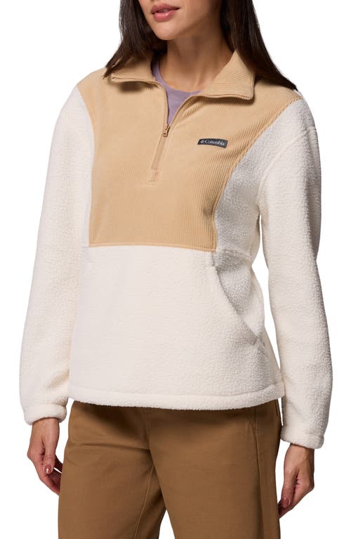Columbia Maple Garden Half Zip Fleece Jacket In White