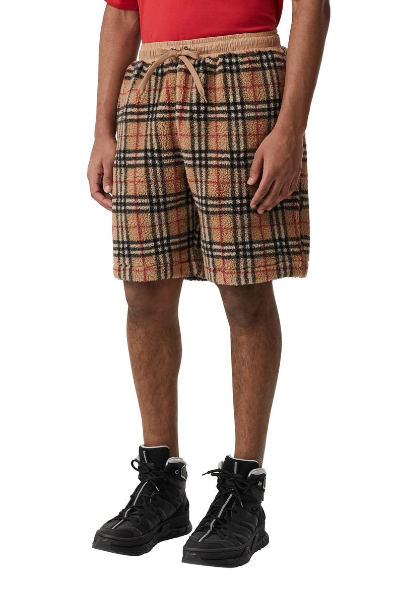 Keaton Check Fleece Shorts, Alternate, color, ARCHIVE BEIGE IP CHECK