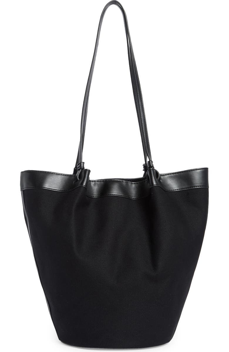 BCBG Canvas Tote Bag, Main, color, Black