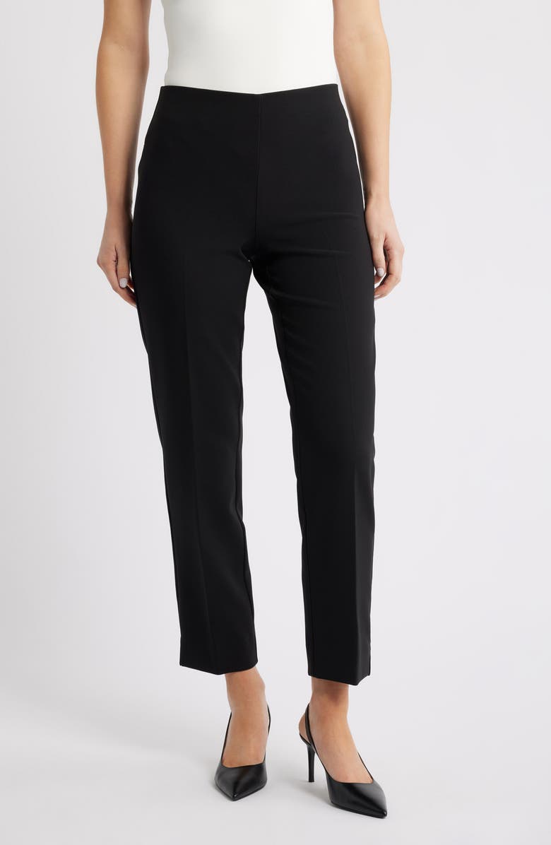 Anne Klein Hollywood Waist Ankle Pull-On Pants, Main, color, Anne Black