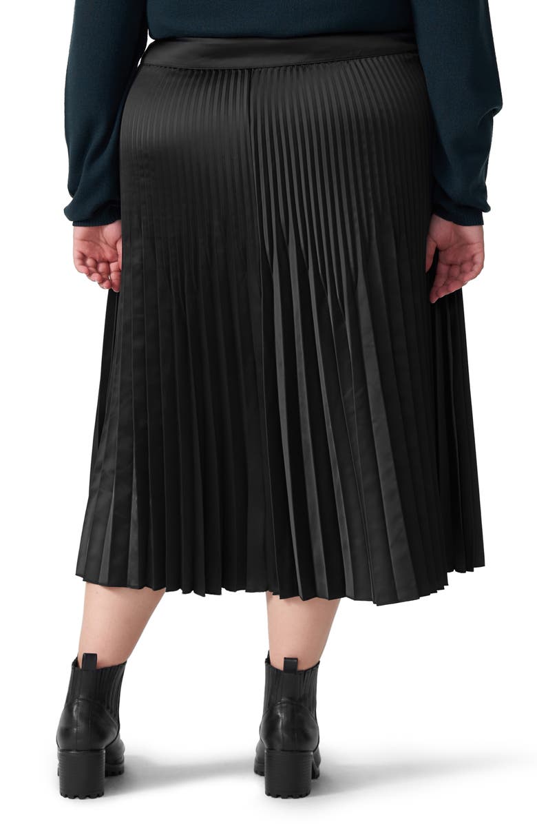 Universal Standard Kniko Pleated Midi Skirt, Alternate, color,