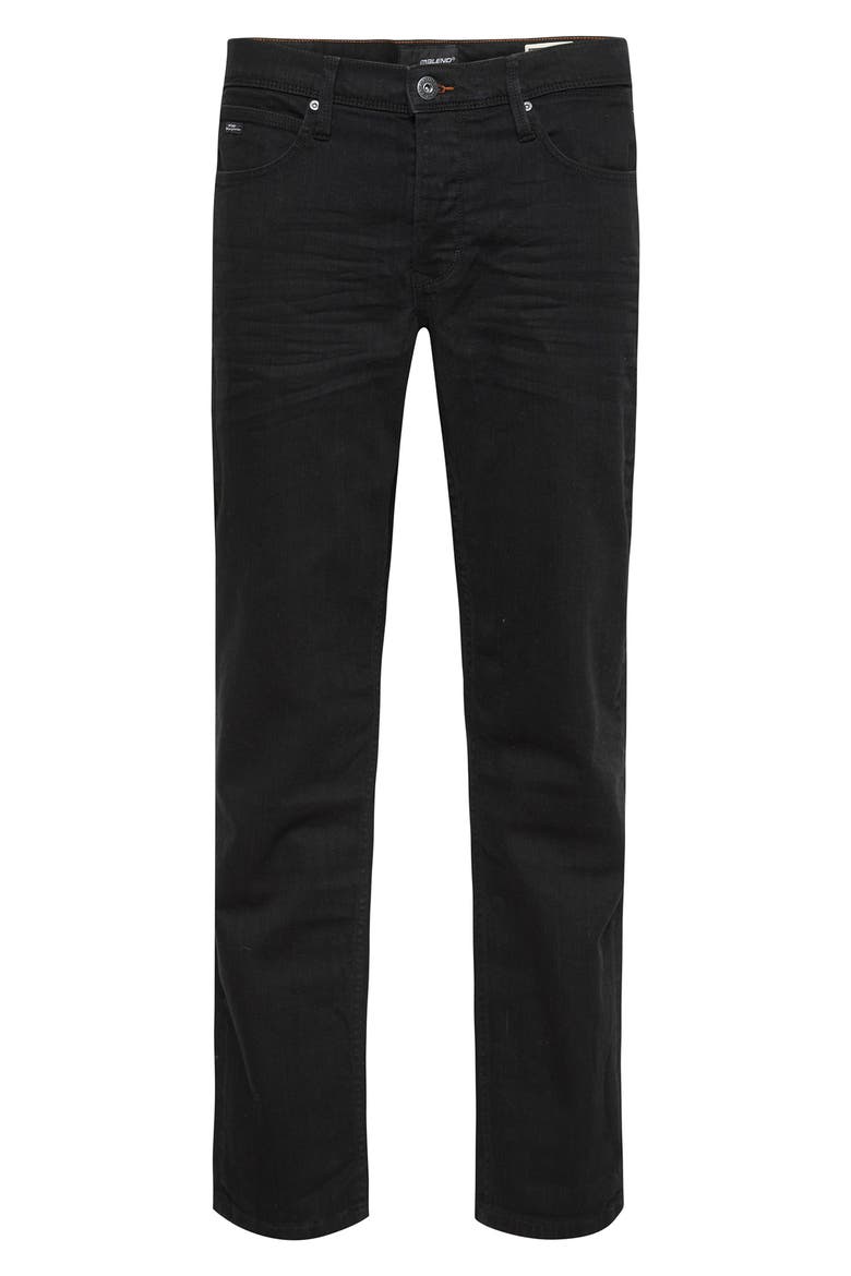 Regular Fit Straight Leg Jeans, Alternate, color, BLACK