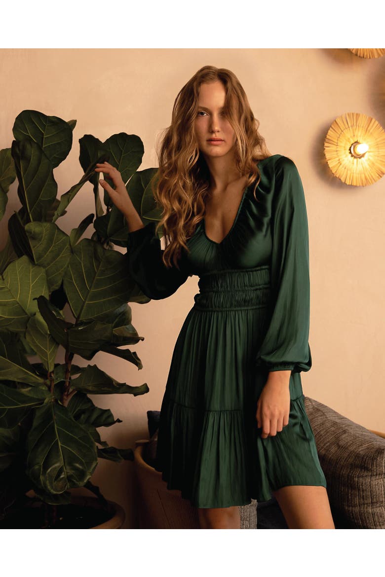Serendipity Long Sleeve Dress, Alternate, color, Dark Green