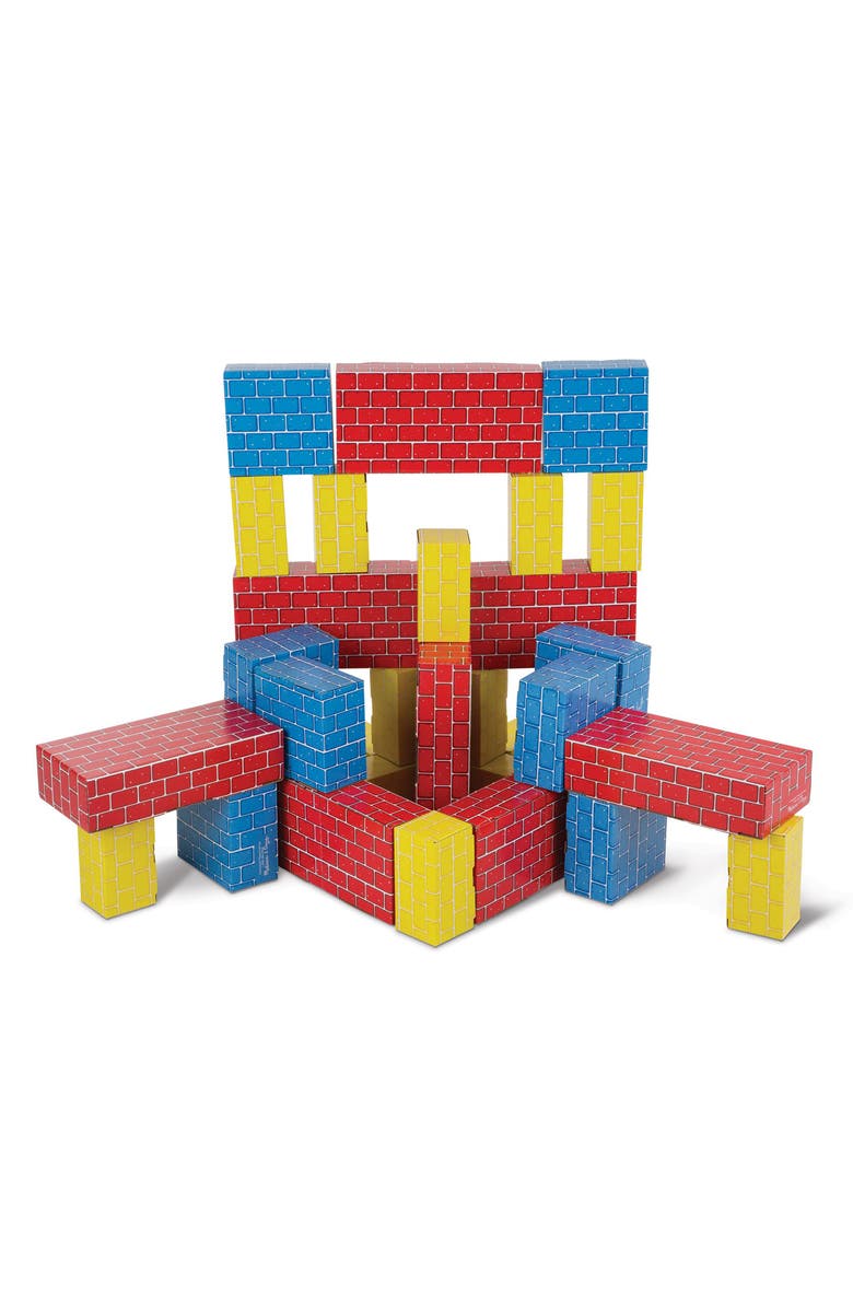 Melissa & Doug 40-Piece Deluxe Jumbo Cardboard Blocks, Alternate, color, Multi